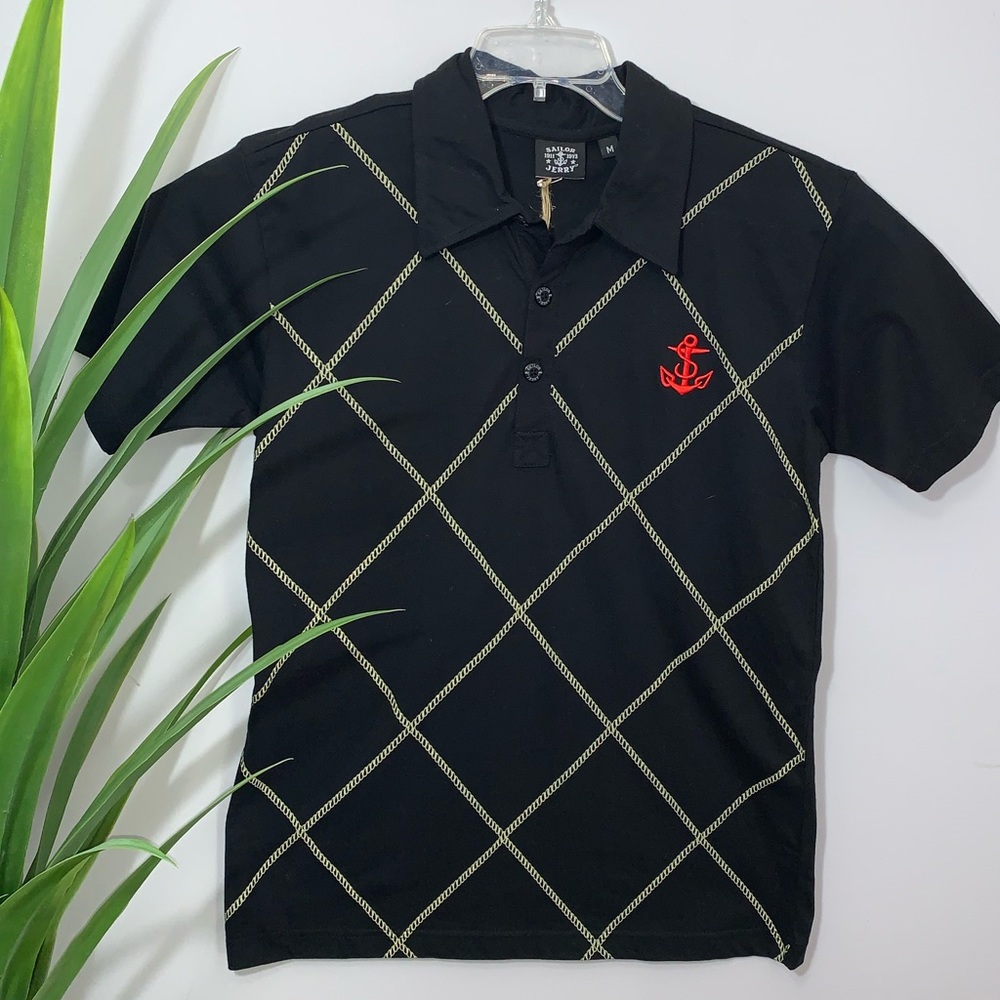 Sailor Jerry NWT Polo Style Nautical Black…
